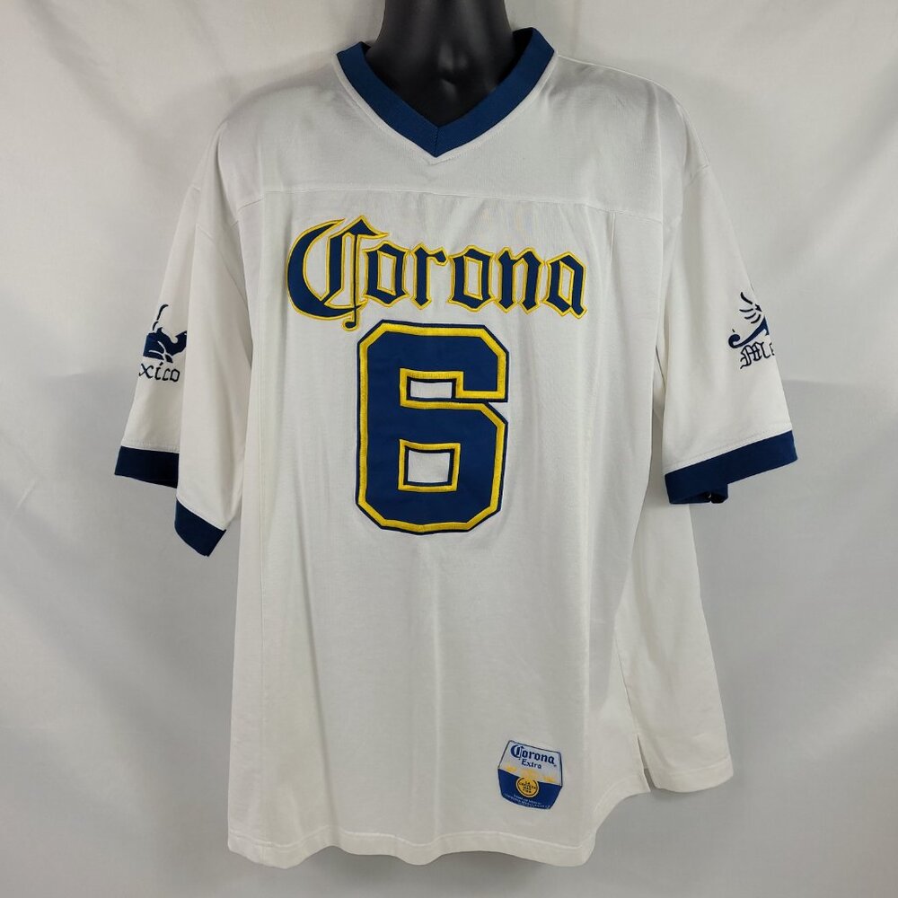 Corona Beer Mexico #6 Football Jersey SS Shirt by Calhoun Men's size XL